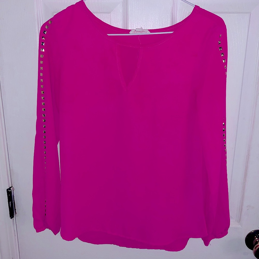 Beautiful Boutique Long-sleeve Hot Pink shirt